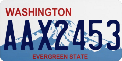 WA license plate AAX2453