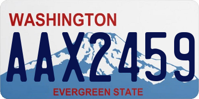 WA license plate AAX2459