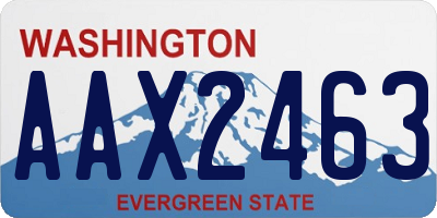 WA license plate AAX2463