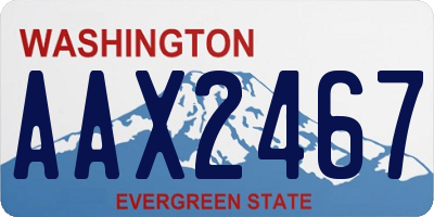 WA license plate AAX2467