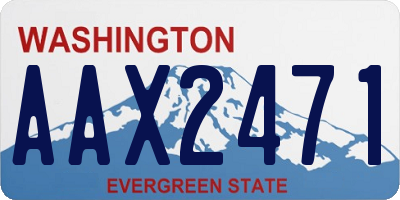 WA license plate AAX2471