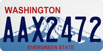 WA license plate AAX2472