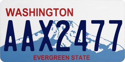 WA license plate AAX2477