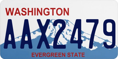 WA license plate AAX2479