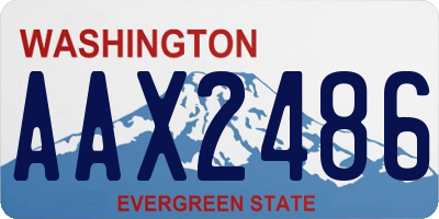 WA license plate AAX2486
