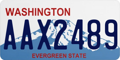 WA license plate AAX2489