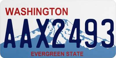 WA license plate AAX2493