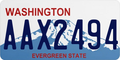 WA license plate AAX2494