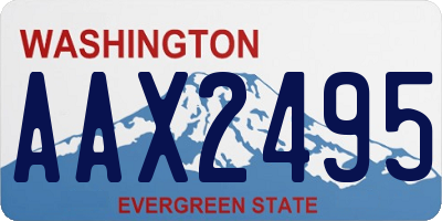 WA license plate AAX2495
