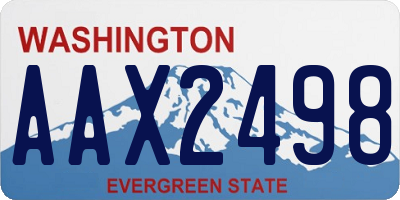 WA license plate AAX2498