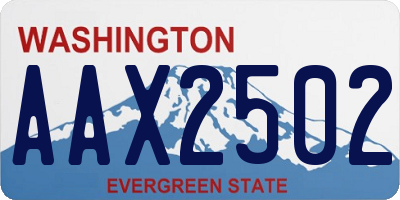 WA license plate AAX2502
