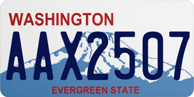WA license plate AAX2507