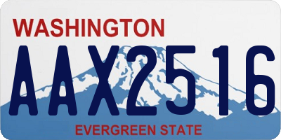 WA license plate AAX2516