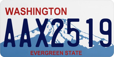 WA license plate AAX2519