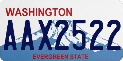 WA license plate AAX2522