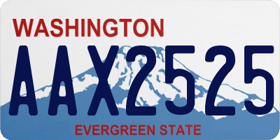 WA license plate AAX2525