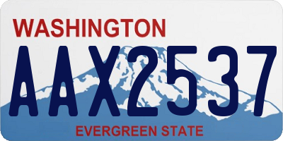 WA license plate AAX2537