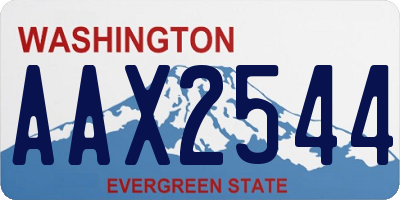 WA license plate AAX2544