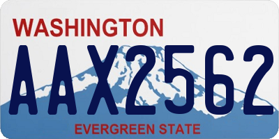 WA license plate AAX2562
