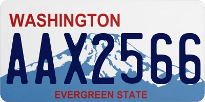 WA license plate AAX2566