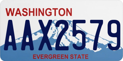 WA license plate AAX2579