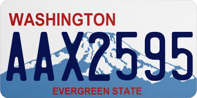 WA license plate AAX2595