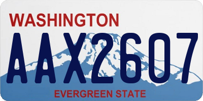 WA license plate AAX2607