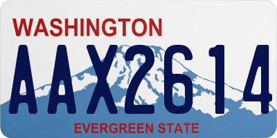 WA license plate AAX2614