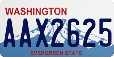 WA license plate AAX2625