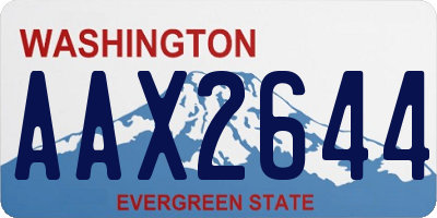 WA license plate AAX2644