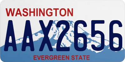 WA license plate AAX2656