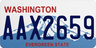 WA license plate AAX2659