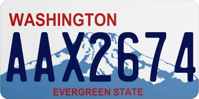 WA license plate AAX2674