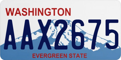 WA license plate AAX2675