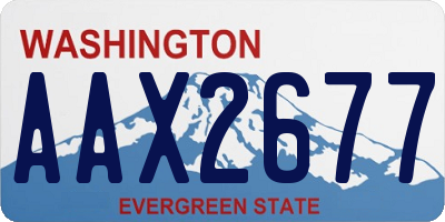 WA license plate AAX2677
