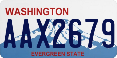 WA license plate AAX2679