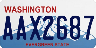 WA license plate AAX2687