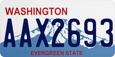 WA license plate AAX2693