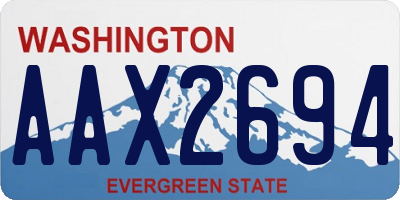 WA license plate AAX2694