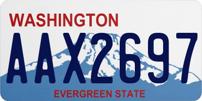 WA license plate AAX2697