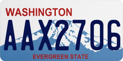 WA license plate AAX2706