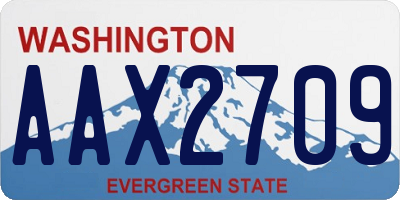 WA license plate AAX2709