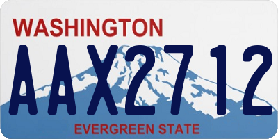 WA license plate AAX2712