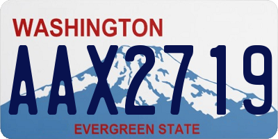 WA license plate AAX2719