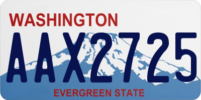 WA license plate AAX2725