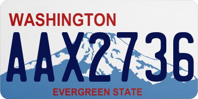 WA license plate AAX2736