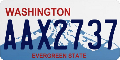 WA license plate AAX2737