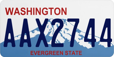WA license plate AAX2744
