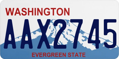 WA license plate AAX2745