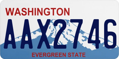 WA license plate AAX2746